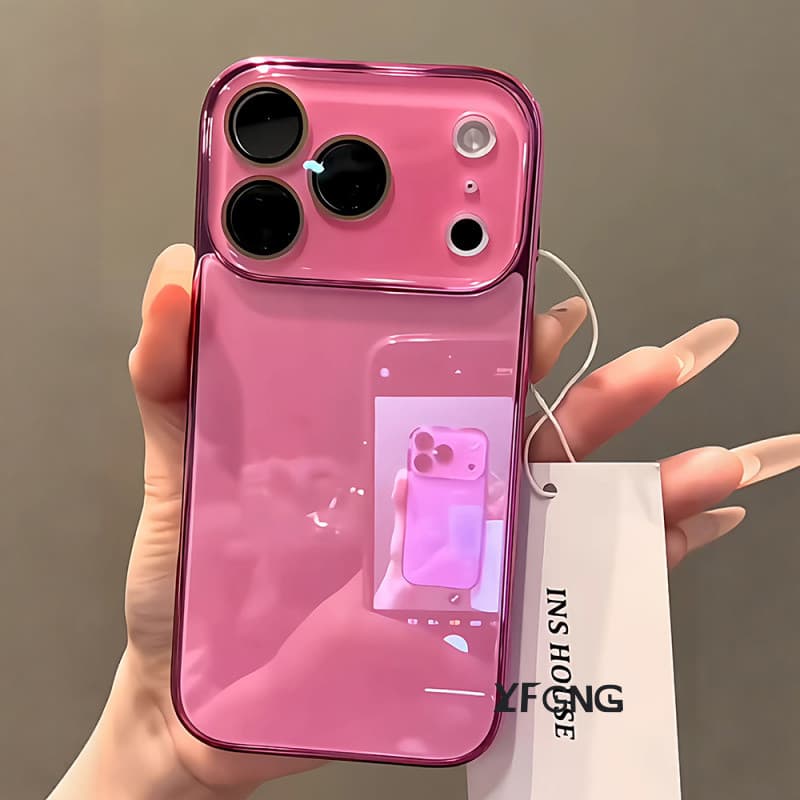 Capa De Vidro Temperado Brilhante Revestida De Luxo Para iPhone 17 Pro Max/Proteção De Lente Cristal