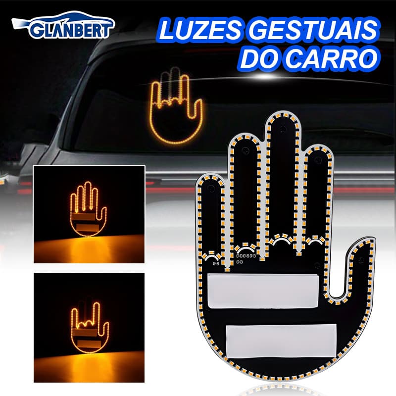 Carro LED dedo gesto luz freio diversão gestos interativos palma ambiência lâmpada decorativa sem bateria