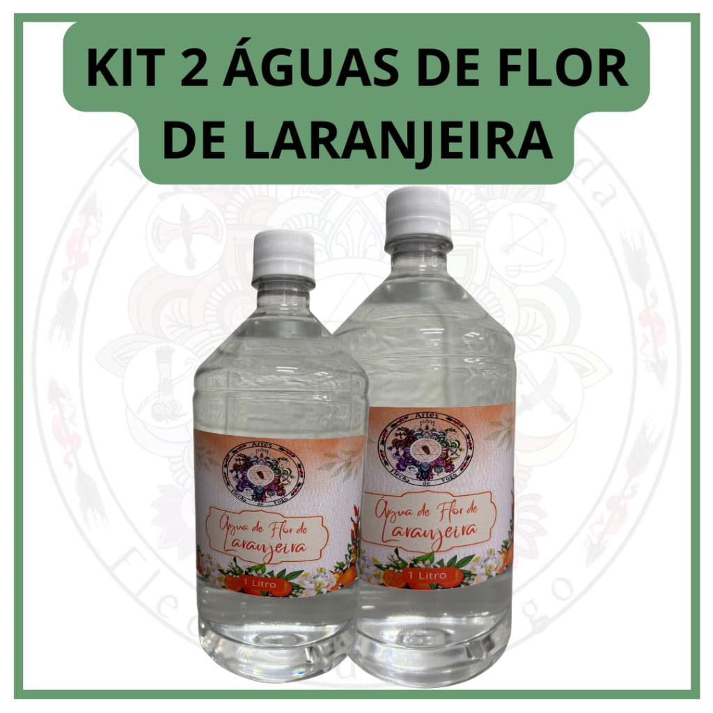 Kit Água de Flor de Laranjeira 1 Litro 2 Unidades