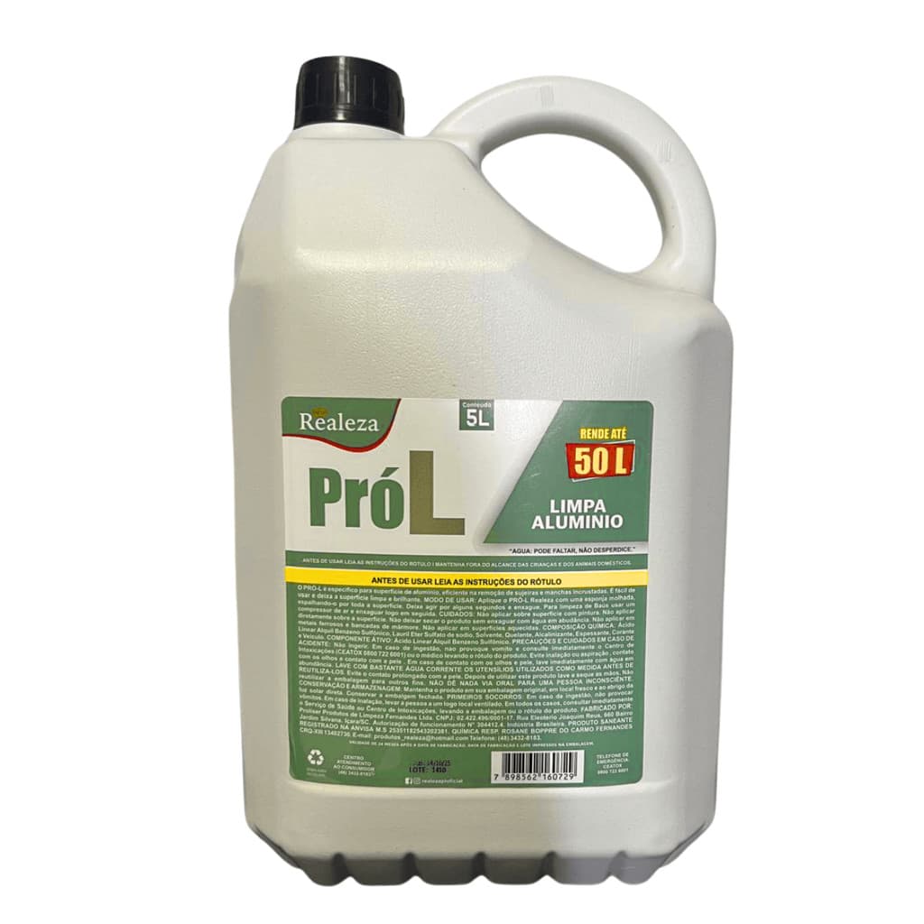 LIMPA ALUMINIO PRO L 5L LAVA BAU LIMPEZA PESADA E PANELA