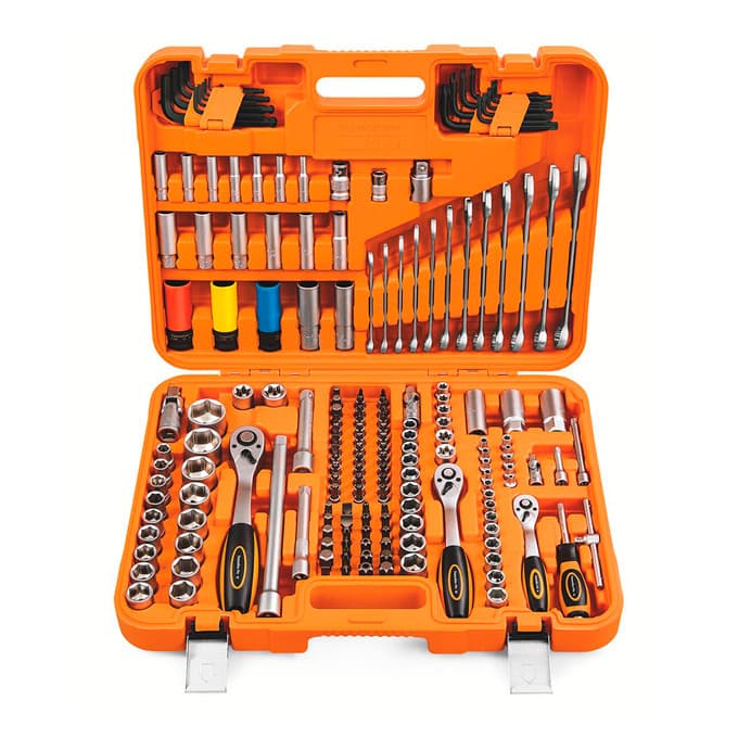 Jogo de Ferramentas e Soquetes 1/4", 3/8" e 1/2" com 176 Peças Tramontina PRO