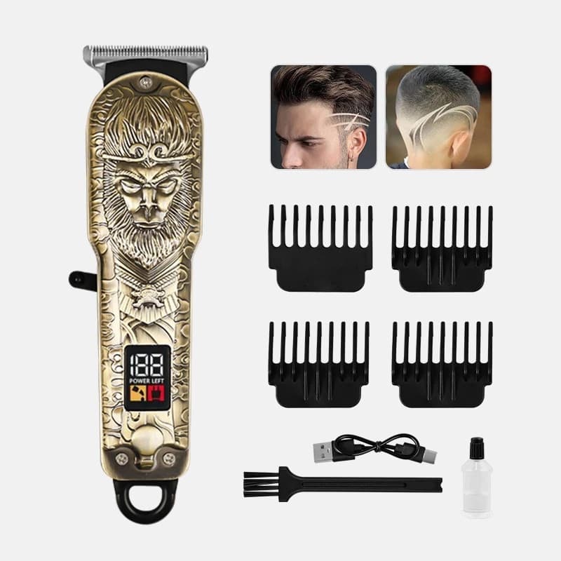 Máquina De Cortar Cabelo Metal Profissional Smart Lcd Barbeador Elétrico dedicada Sem Fio Para Homens salão de beleza