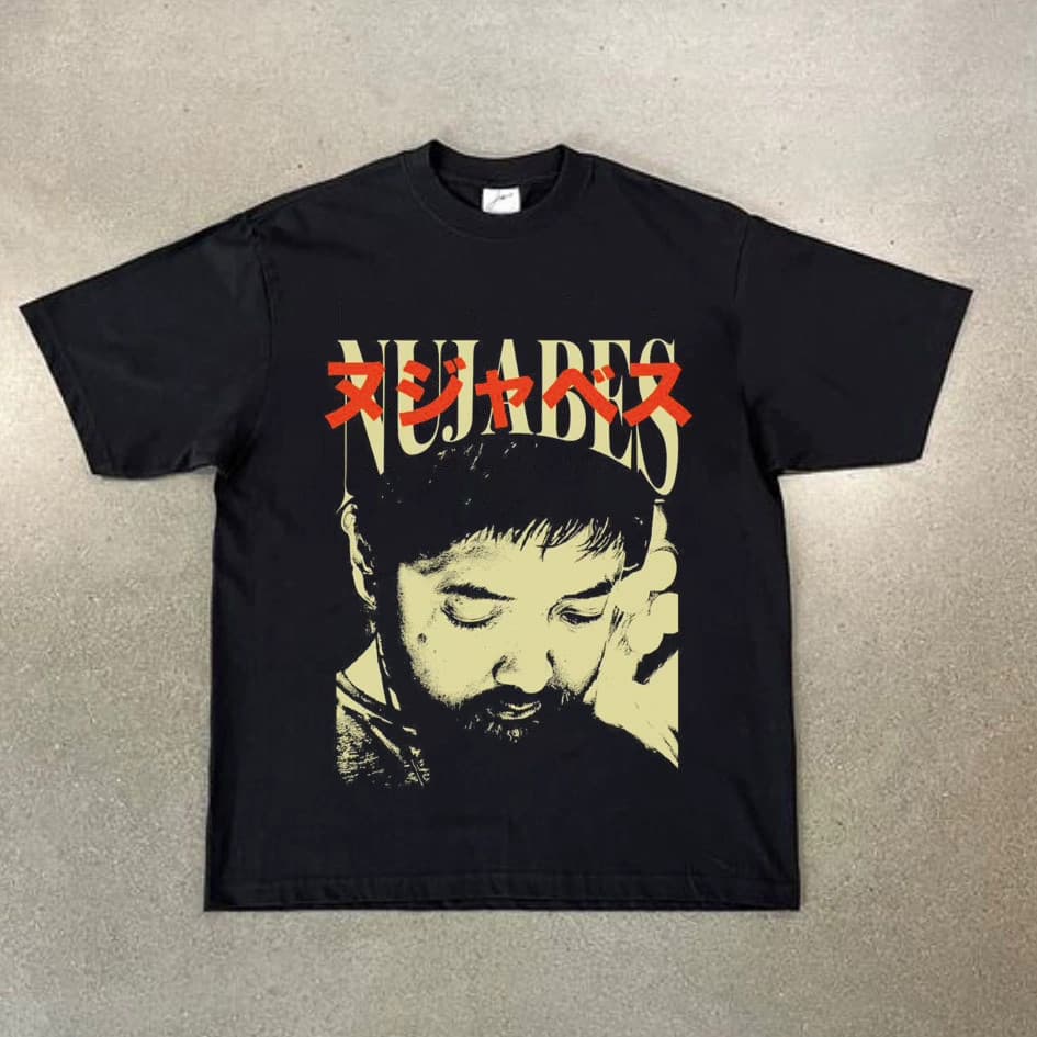 Music Soul Camiseta Unissex Nujabes Jazz Hip Hop Samurai Champloo Retrô Envelhecida Estampada Confortavel
