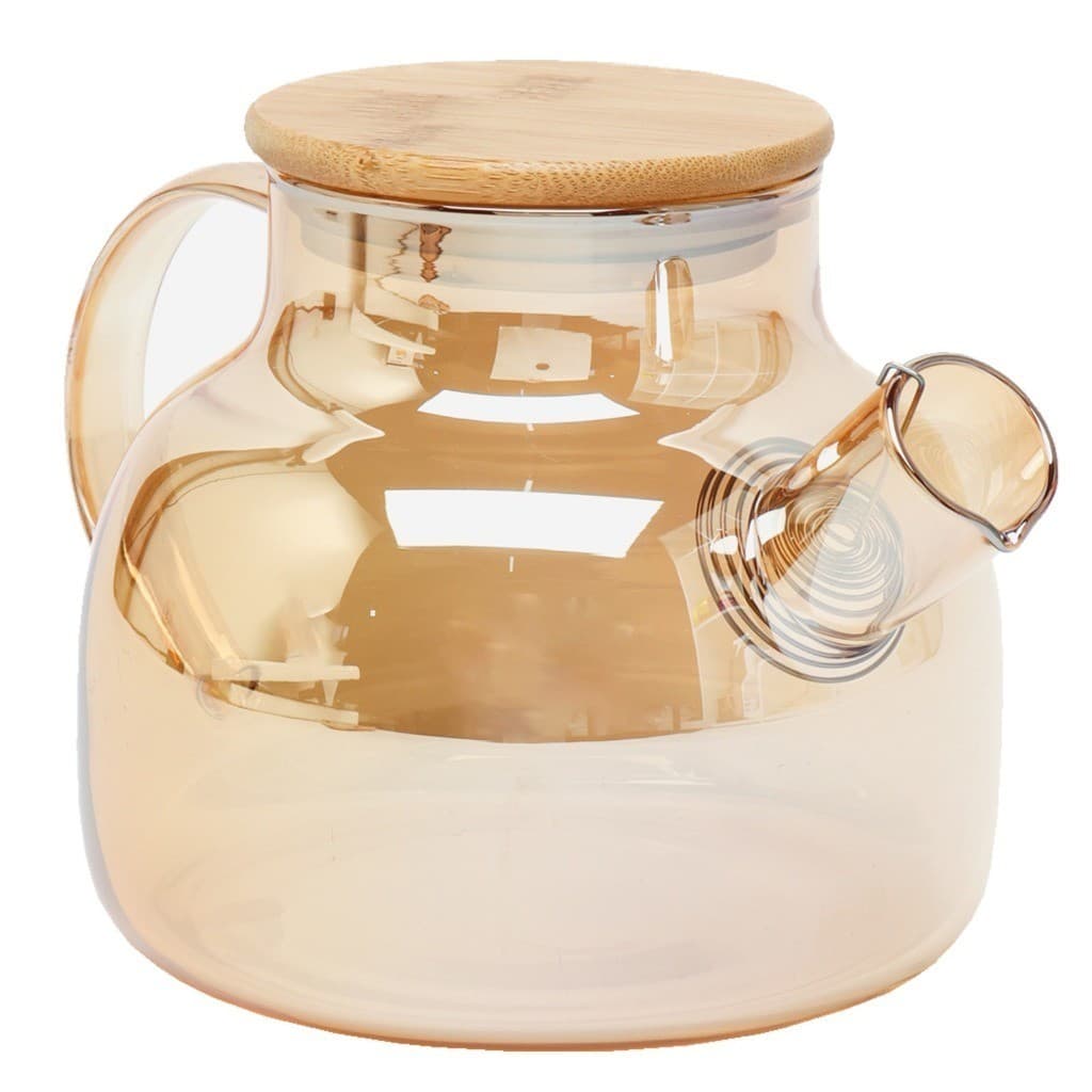 Chaleira De Vidro Com Infusor 1L Bule Chá Resistente Ao Calor Para Café