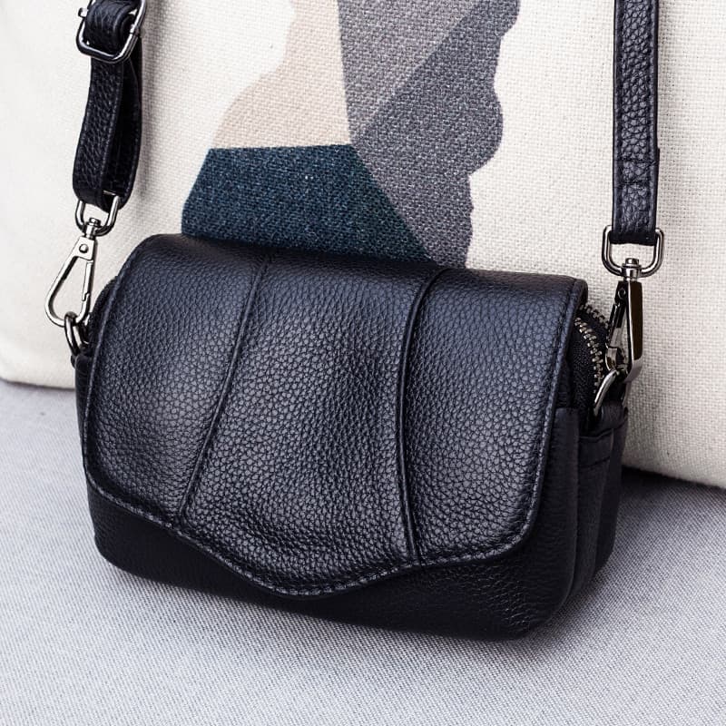 Bolsa feminina de couro genuíno para celular, corpo cruzado 2026, novo estilo, Mini bolsa pequena, bolsa quadrada pequen