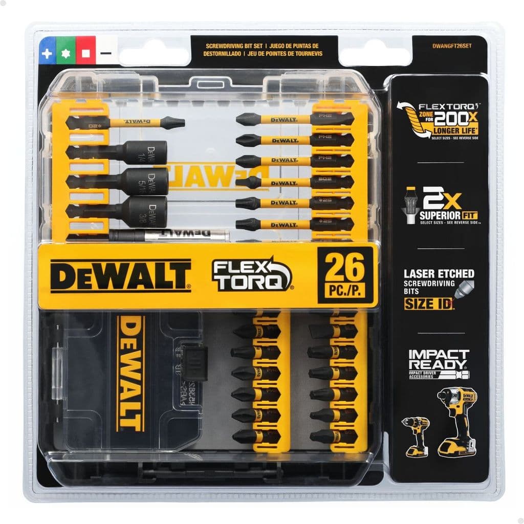 Kit Bits E Soquetes Impacto Com 26 Peças Flextorq Dewalt
