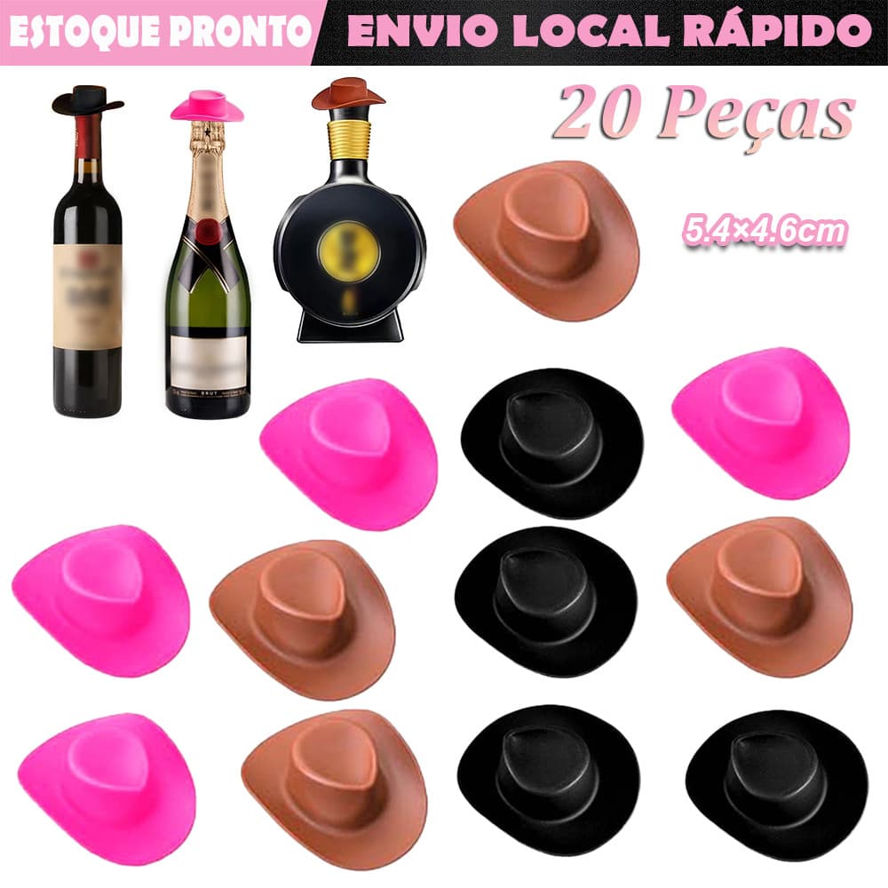 20 Pçs Plástico Mini Ocidental Cowboy Cowgirl Chapéu Bonito Chapéu Em Miniatura Para Acessórios De Fest