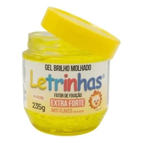 Gel Letrinhas Fixador Brilho Molhado AMARELO 235 g 0% de álcool
