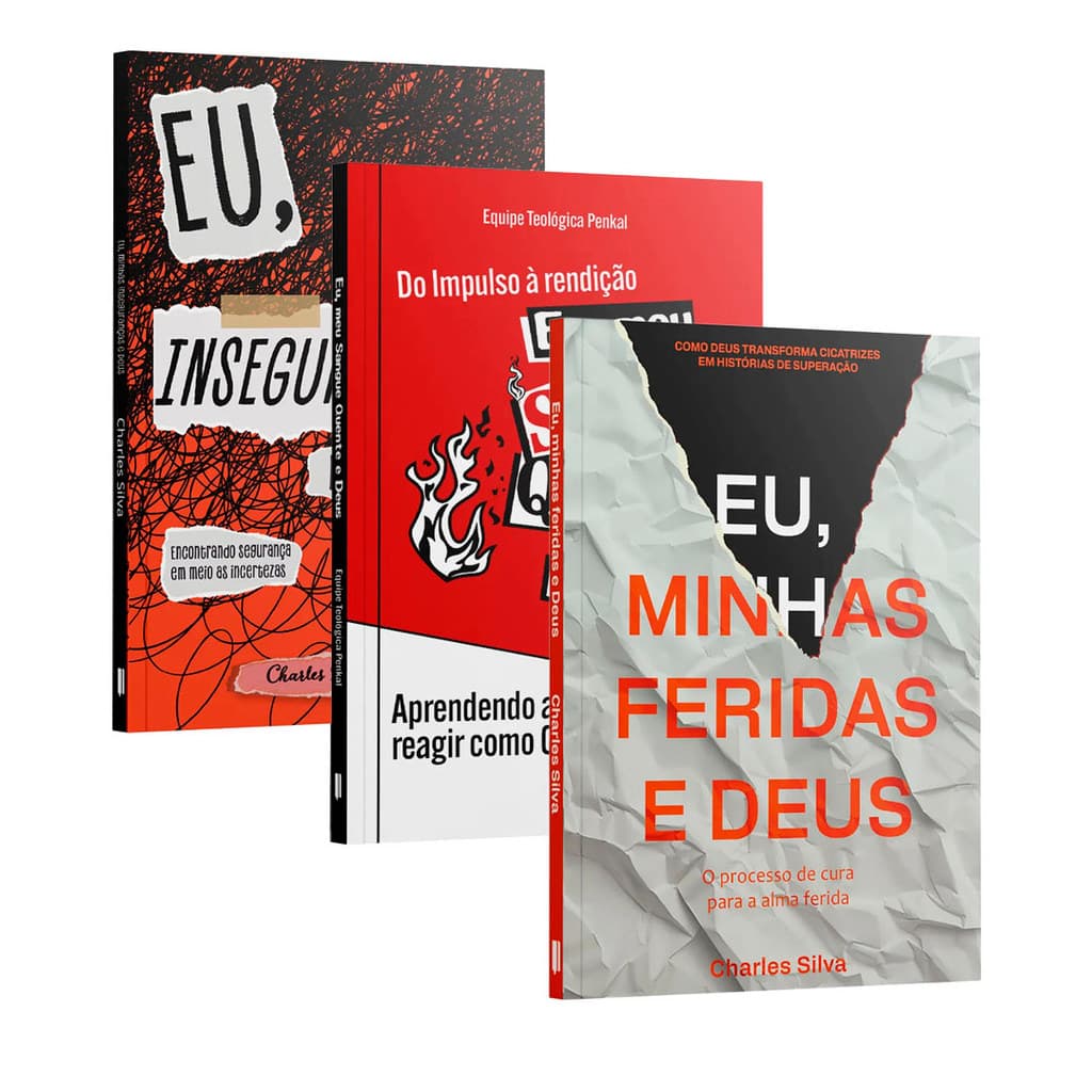 Kit Eu e Deus | Eu, Meu Sangue Quente e Deus + Eu, Minhas Feridas e Deus + Eu, Minhas Inseguranças e Deus.