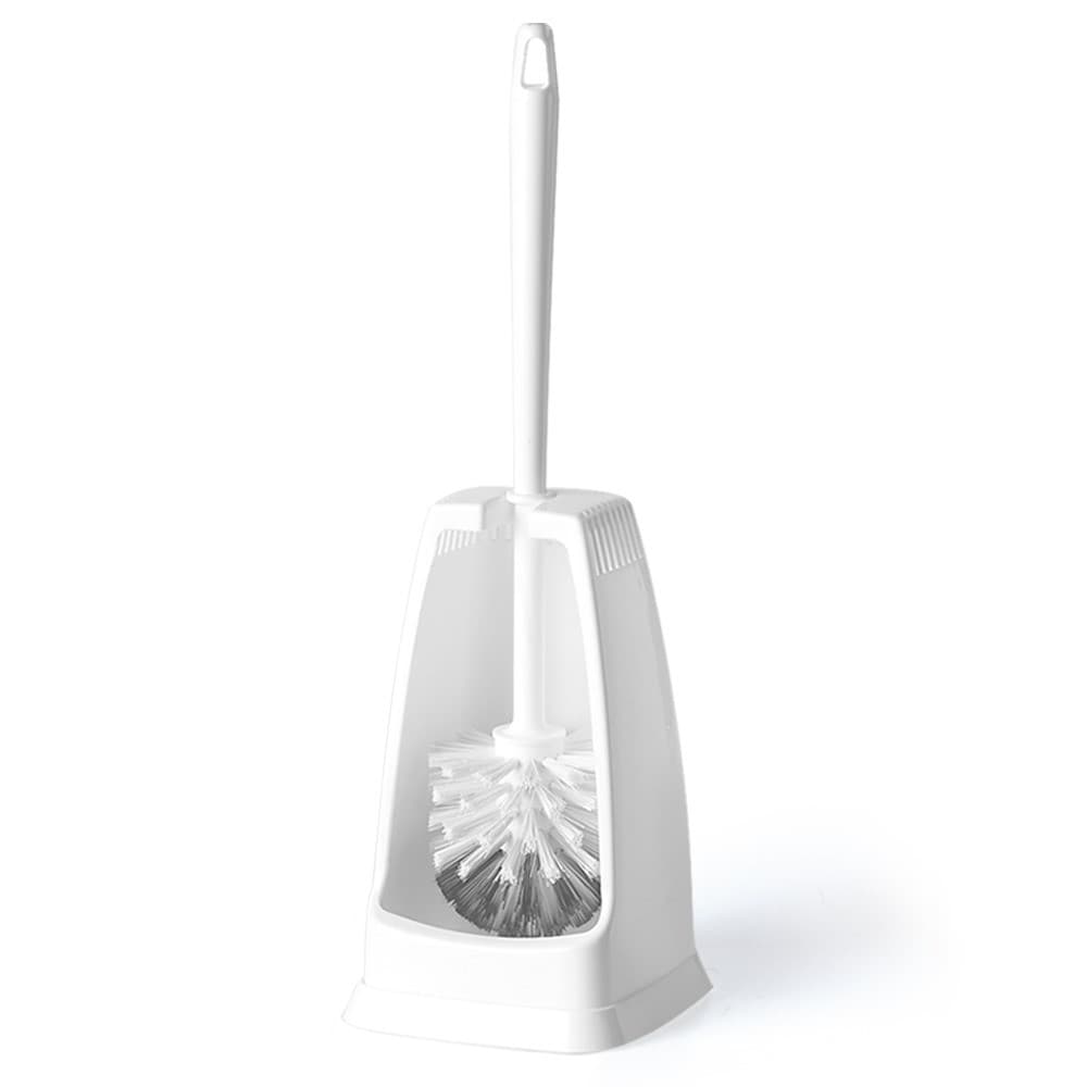 Escova Sanitária Com Suporte Organizador Banheiro Escova para Vaso Cabo Ergonômico Cerdas Resistente