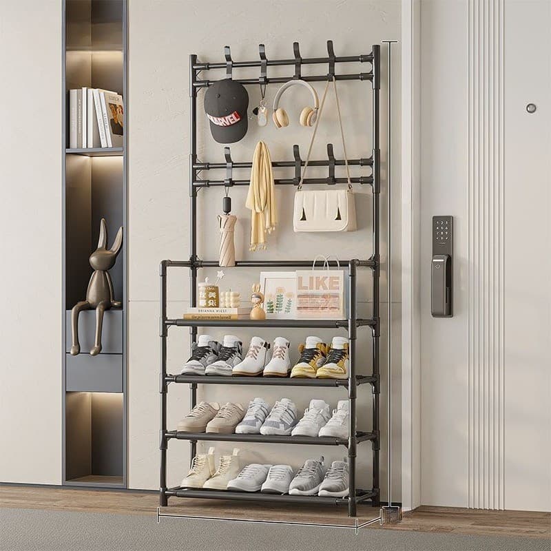 4 camadas Multi-Purpose sapato rack de armazenamento cabide suporte rack sapatos esportivos roupas guarda-roupa quarto a
