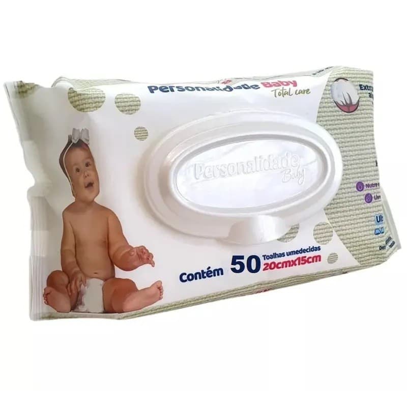 Toalhas Umedecidas Personalidade Baby Com 50 Unidades
