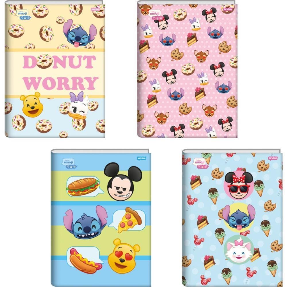 Caderno Brochura 1/4 Capa Dura Disney Emoji 80FLS. PCT.C/05