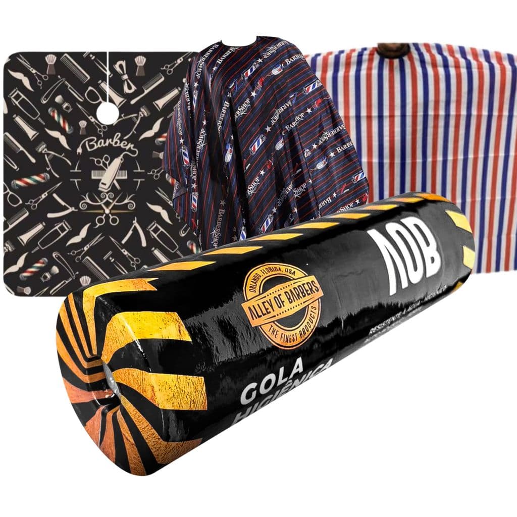 Kit Profissional para Barbearia – Gola Higiênica 500 Unidades + Capa de Corte | Alley of Barbers