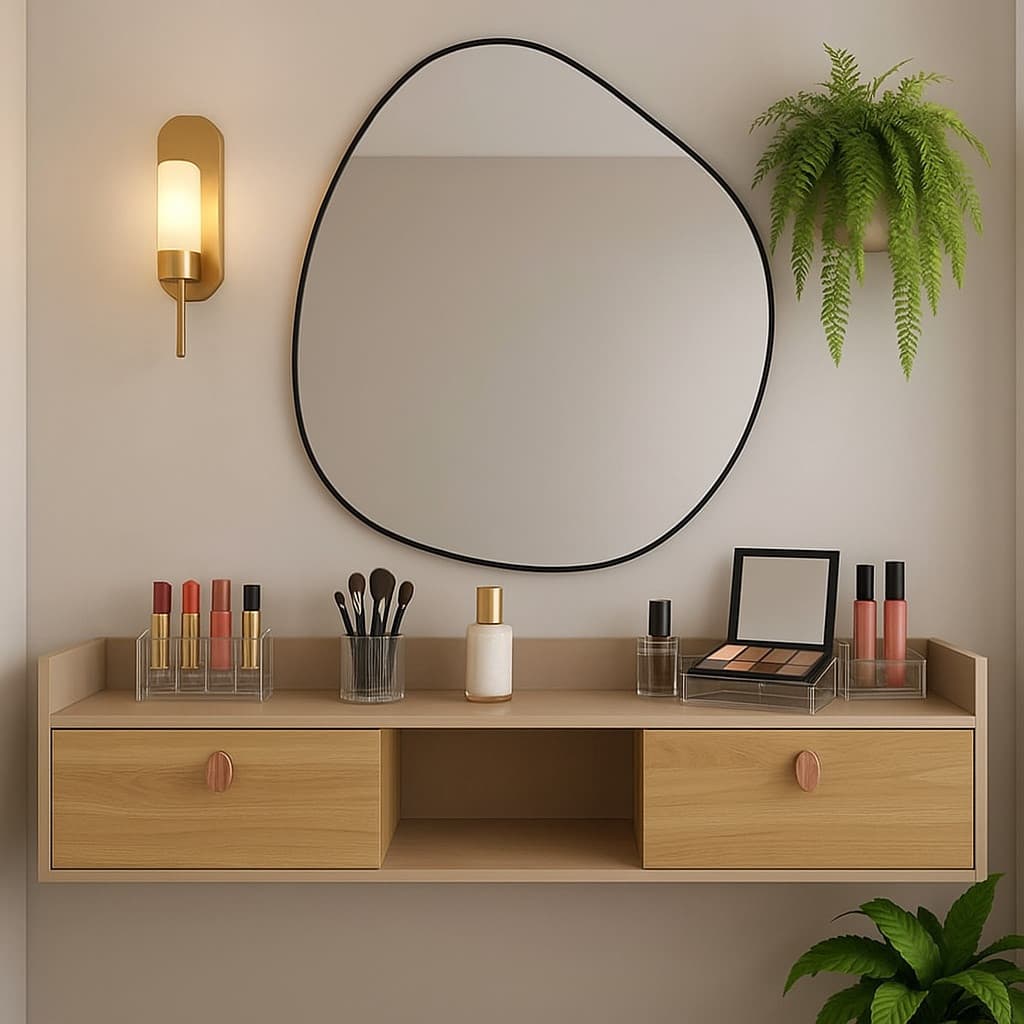 PENTEADEIRA CAMARIM LAS VEGAS MAKE UP SUSPENSA 0.90CM COM 2 PORTAS - LANÇAMENTO