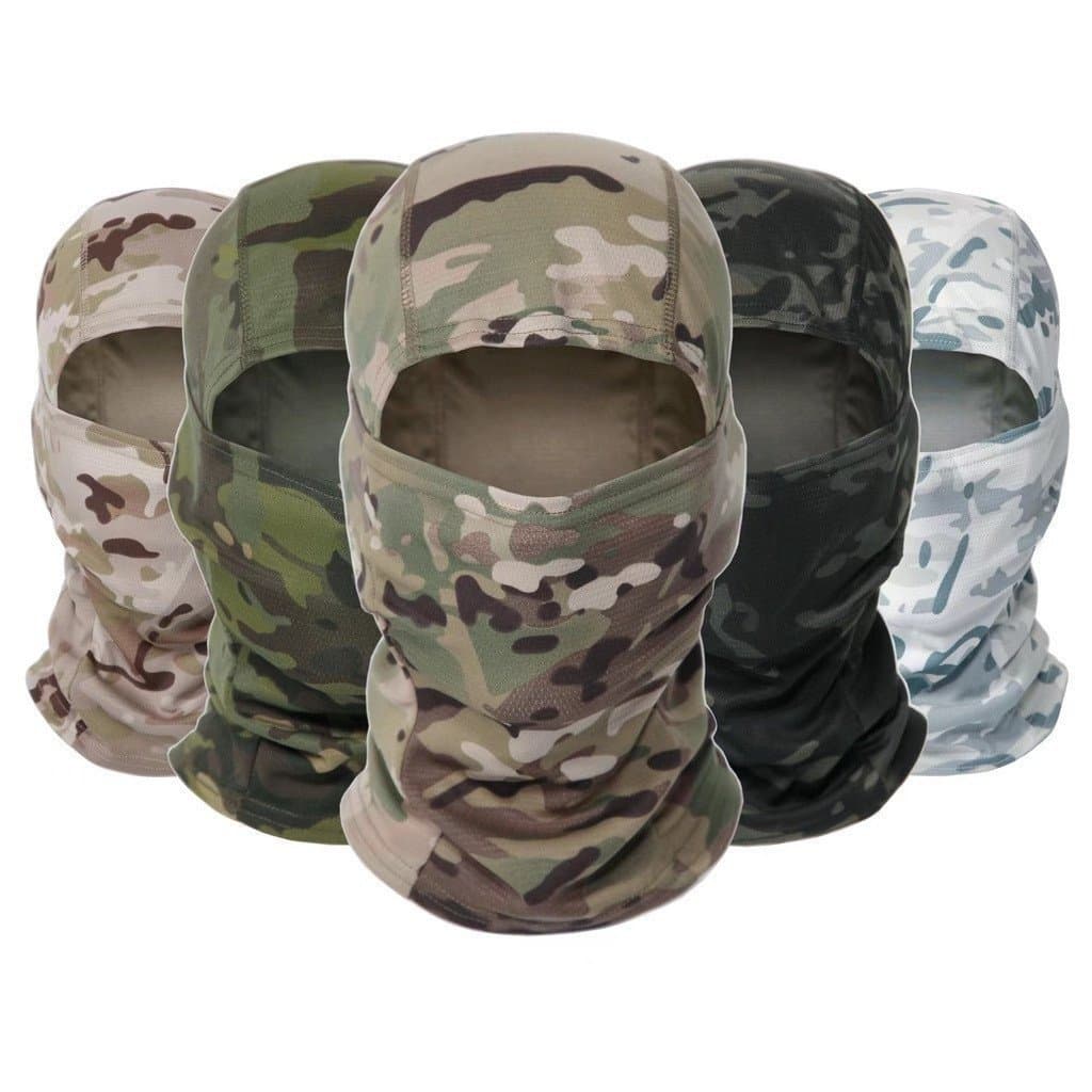 Balaclava Facial Completa Máscara De Rosto Protecção Solar Camuflagem Ciclismo Pesca Caminhada