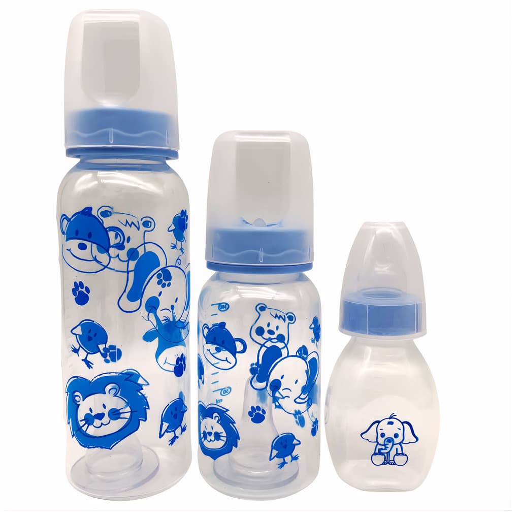 Kit 3 Mamadeiras Uni 60/140/240 mL Bebês Recém-Nascidos