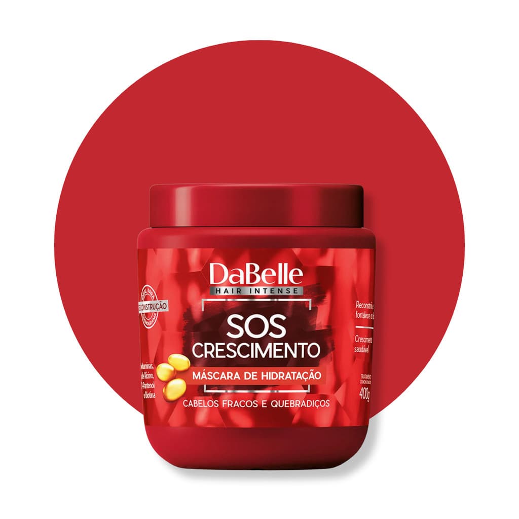 Mascara DaBelle Sos Crescimento Hidratação Cabelos Fortes 400g