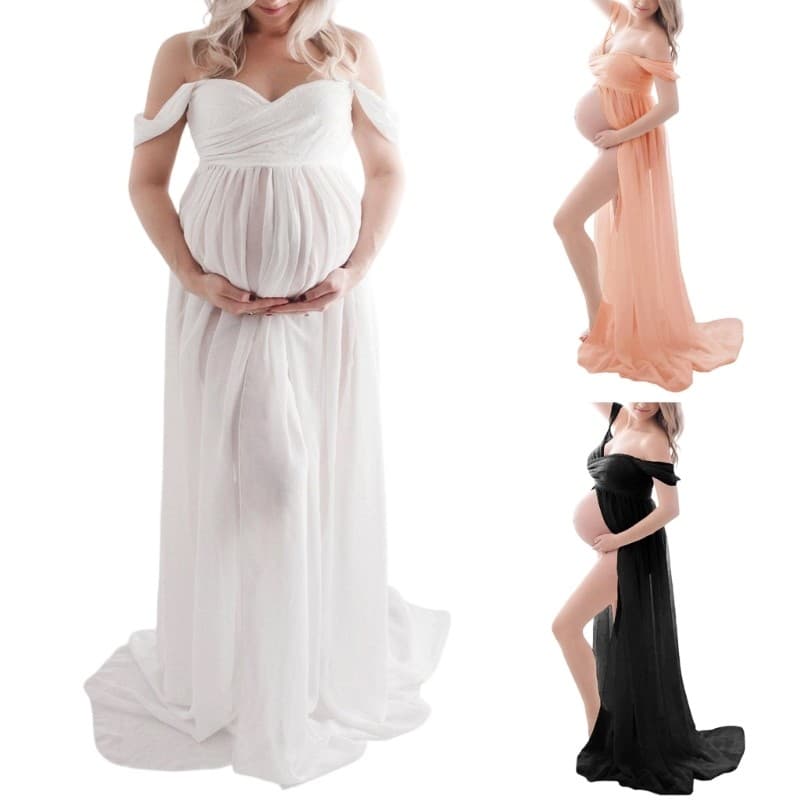 blg Photoshoot Vestido Desgaste A Rugas Retrato Maternidade