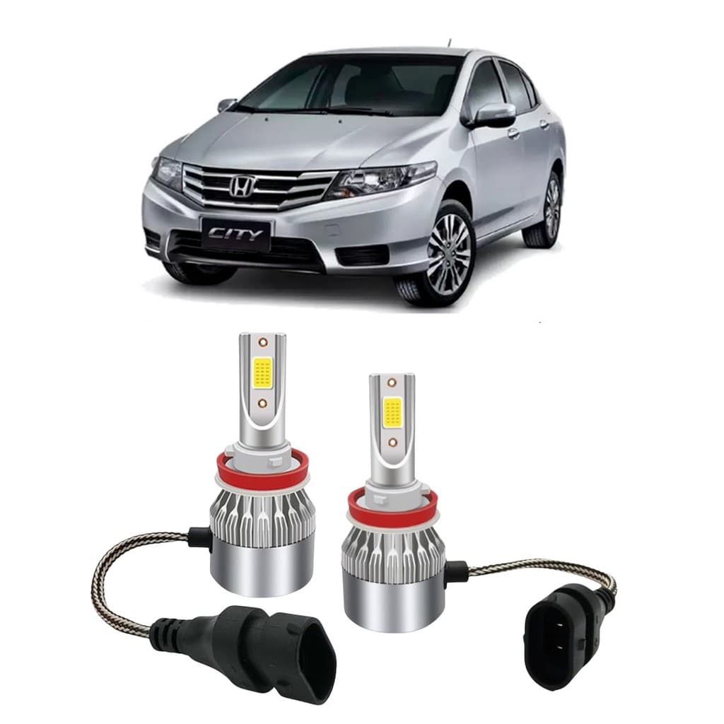 Par Lampada Super LED Farol de Milha Honda City 2009 2010 2011 2012 2013 2014 6000k H11