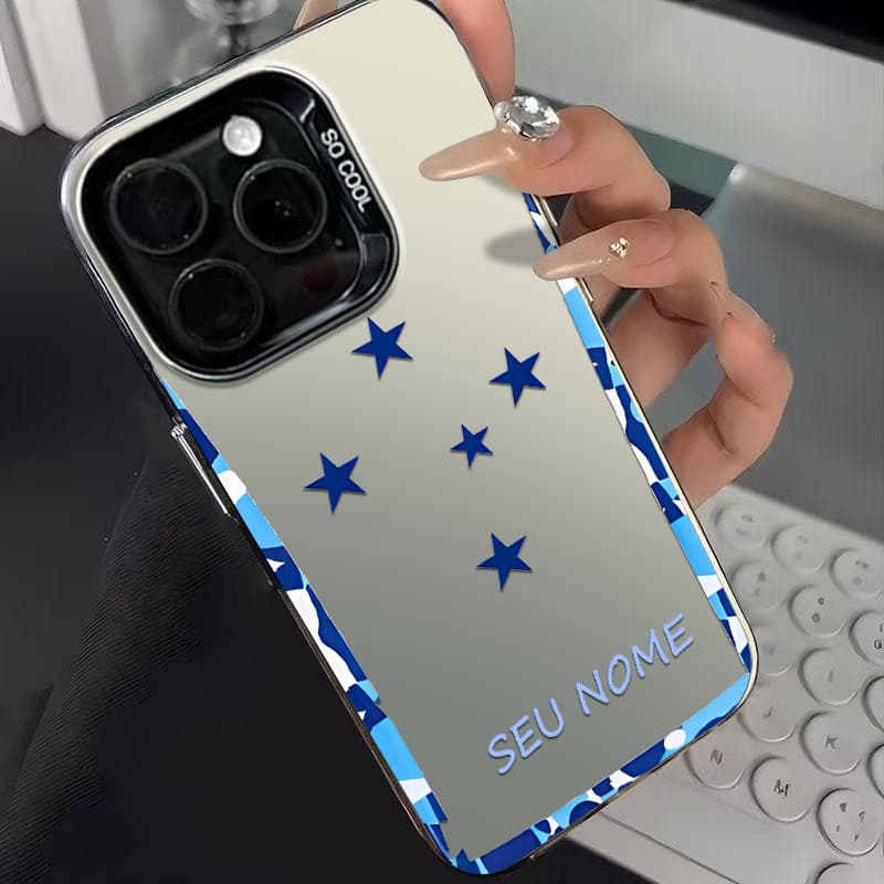 Capa de celular personalizado time de futebol para iPhone 11 12 13 15 16 pro xs max xr 14 16 plus capa anti impact