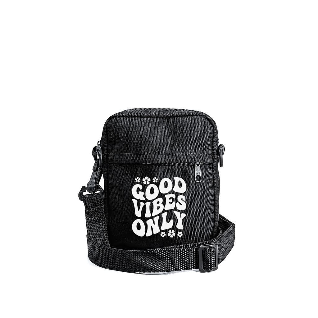 Pochete GOOD VIBES Transversal Mini Bag Unissex Feminina e Masculina Compacta