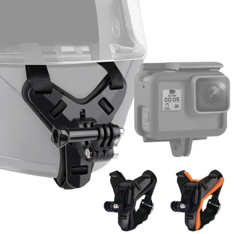 Suporte Capacete Moto Câmera Celular Gopro Queixo Pufes