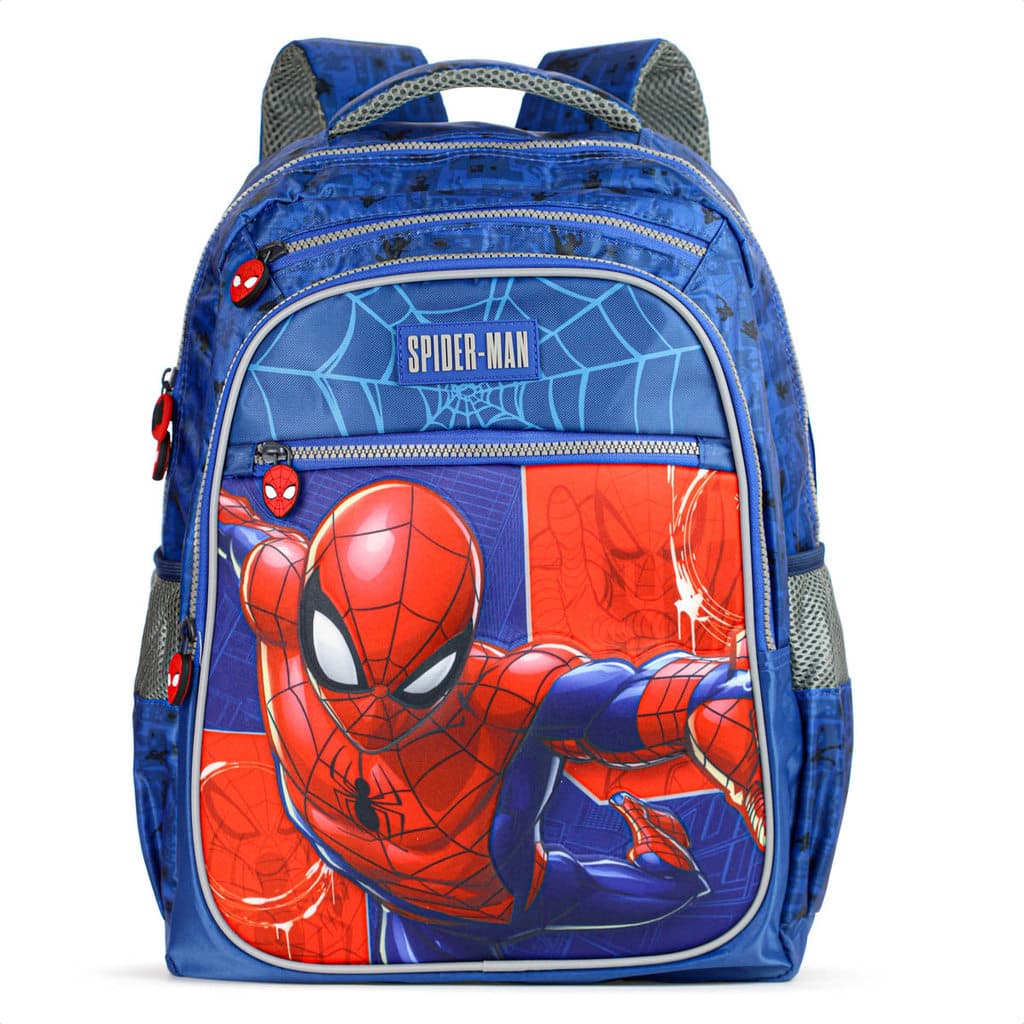 Mochila Escolar Xeryus 17 Spider Man 14952 Azul e Vermelho - Infantil
