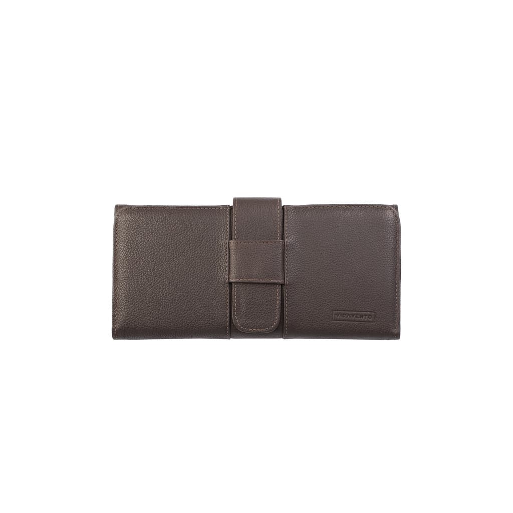 Carteira grande leva tudo unissex de couro floater 11x22cm