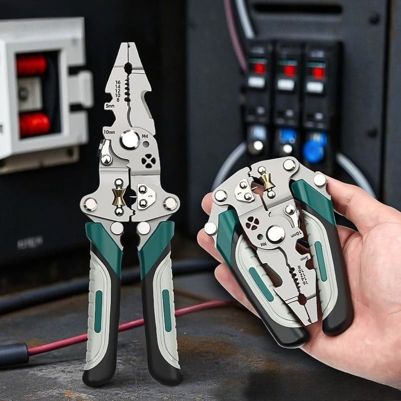 Alicate de crimpagem multifuncional 18 em 1, separação de torção, descascamento de fio, eletricista, alicate de decapage