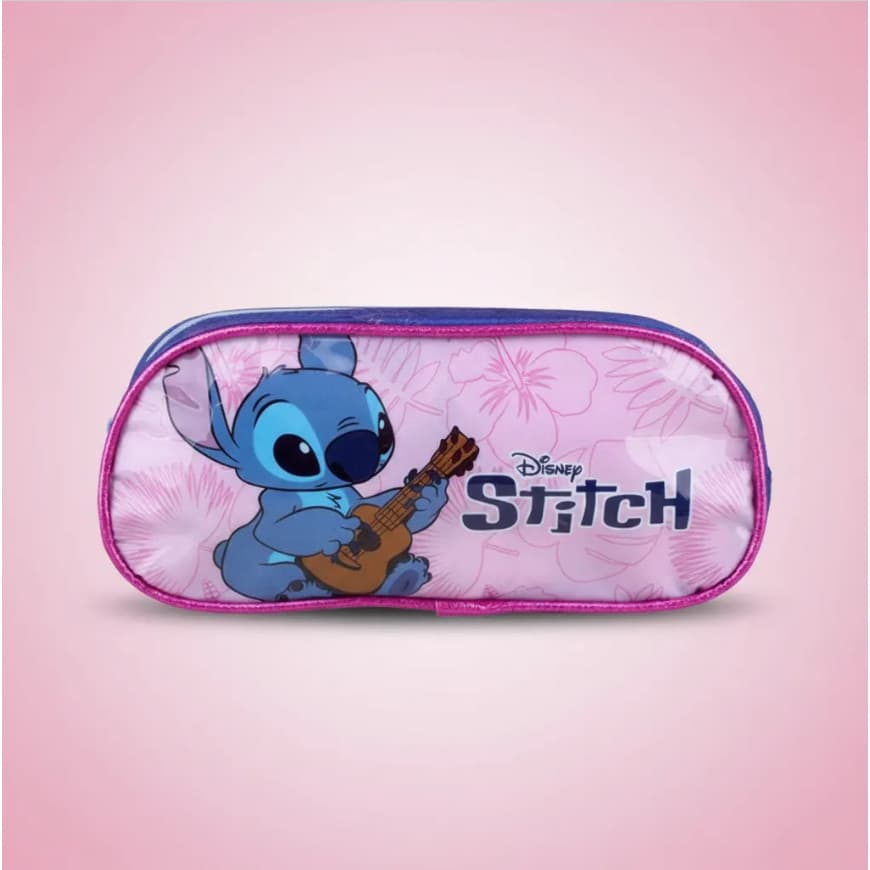 Estojo Escolar Infantil Juvenil Roxo Stitch Disney