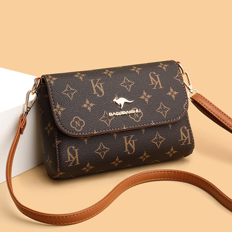 Bolsa pequena de couro genuíno feminina 2026 novo estilo moda bolsa mensageiro de couro macio bolsa de ombro All-Match b