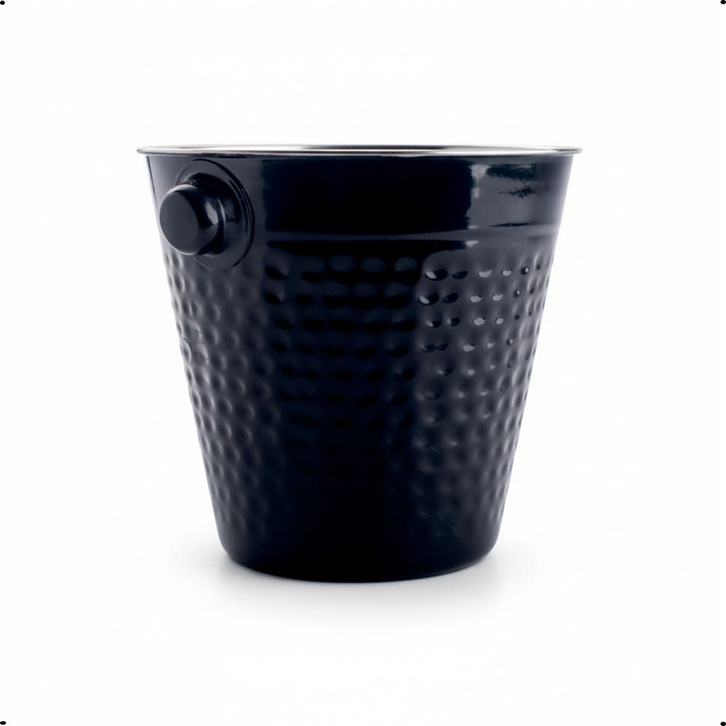 Balde de Gelo Martelado Preto 1L