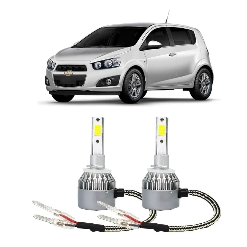 Par Lampada Super LED Farol de Milha Sonic 2012 2013 2014 6000k H27