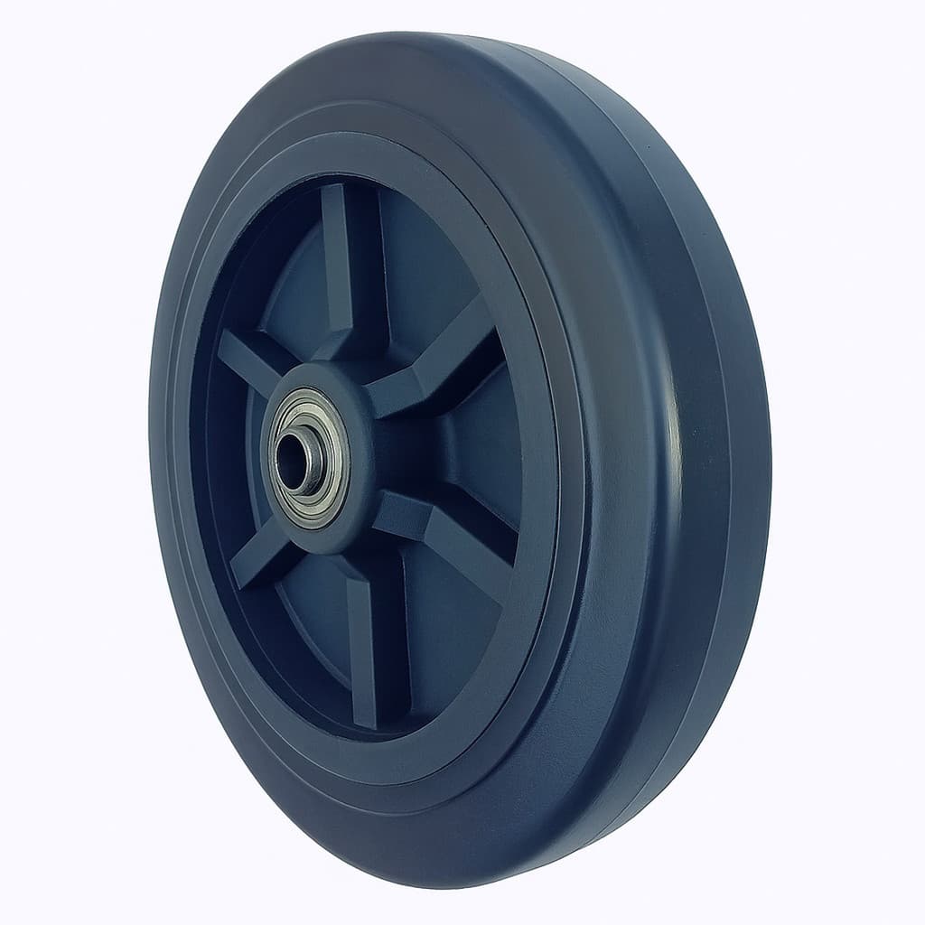 Roda Termoplastica 8X2 Rolamento de Esferas Manga 1/2" - T8X2R12