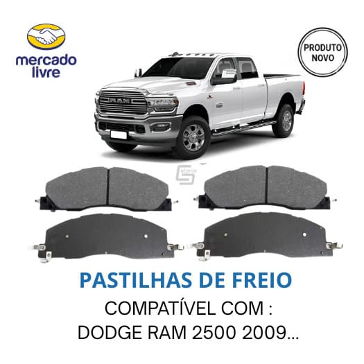 Pastilha Freio Dianteira Dodge Ram 2500 2009 Em Diante