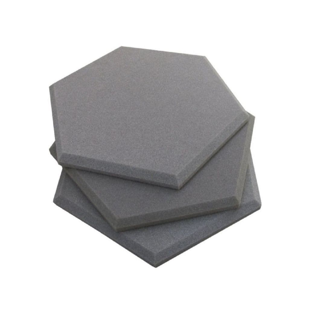 Espuma Acustica Hexagonal C/2 Unidades Absorvedor 30cmx2cm Tratamento Acústico Estúdios Colmeia
