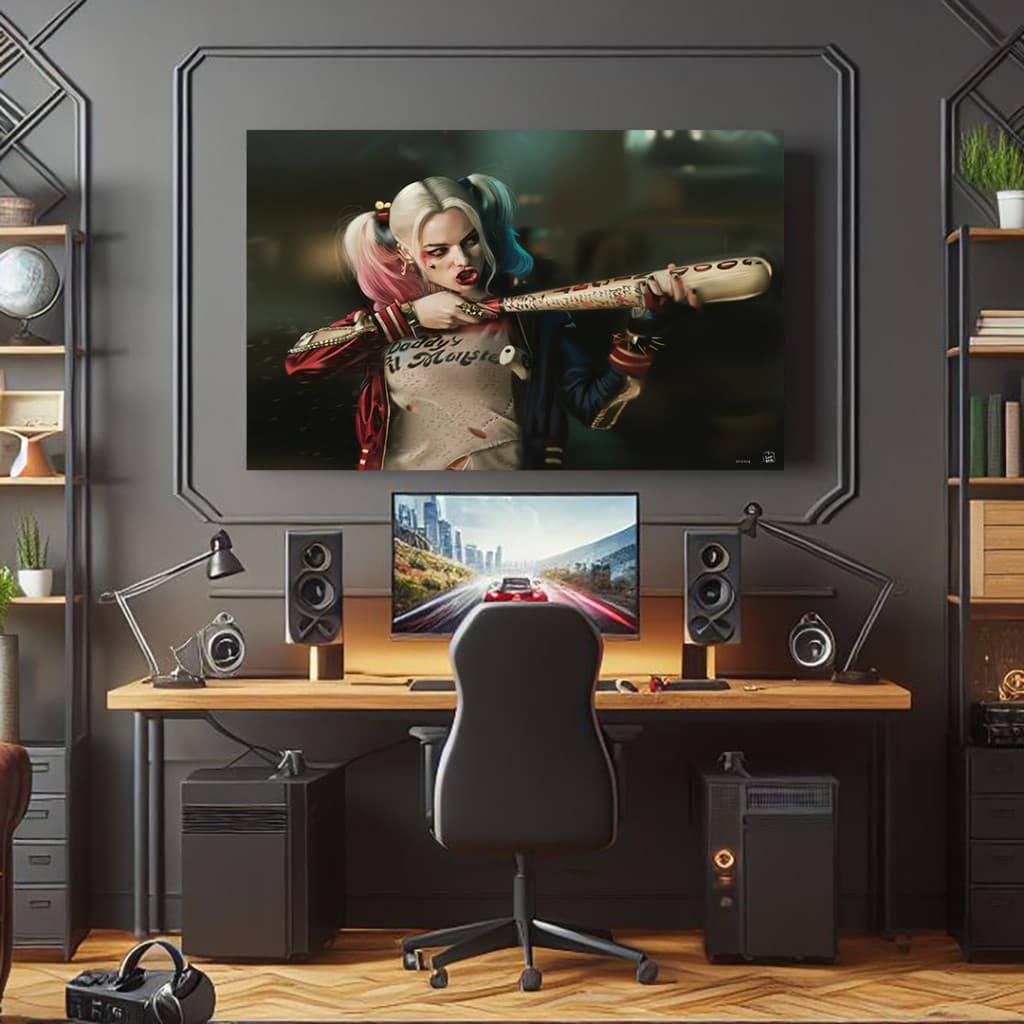 Quadro Decorativo GRANDE Alta Resolução Para Sala Quarto Escritório Arlequina