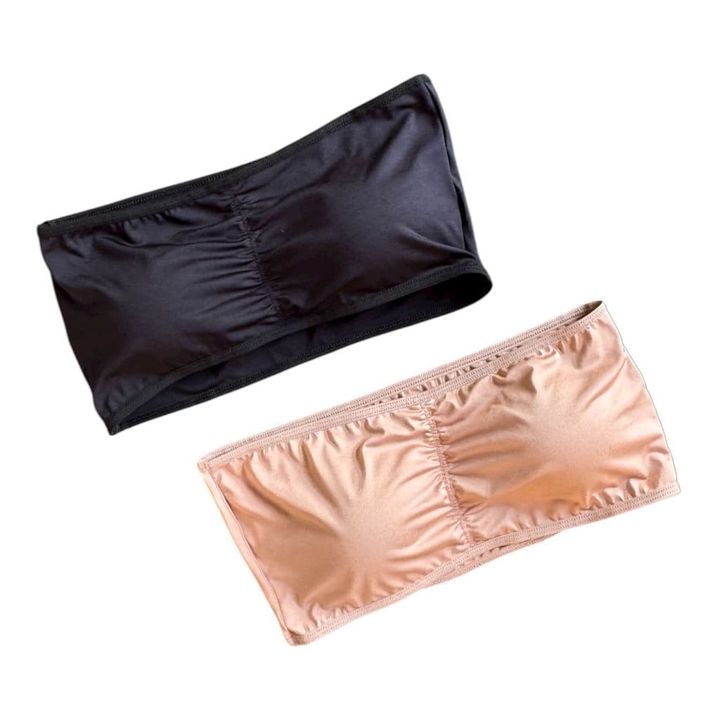 Kit 2 Sutiã Top Tomara Que Caia Bustie Sem Alça Com Bojo Removível Blogueira
