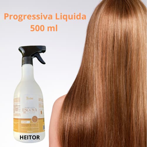 Progressiva Líquida HEITOR Cristal –500ml lAlisamento Profissional |Compatível com Todas as Químicas