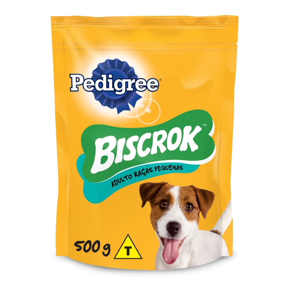 Biscoito Pedigree Biscrok Para Cães Adultos Raças Pequenas 500g