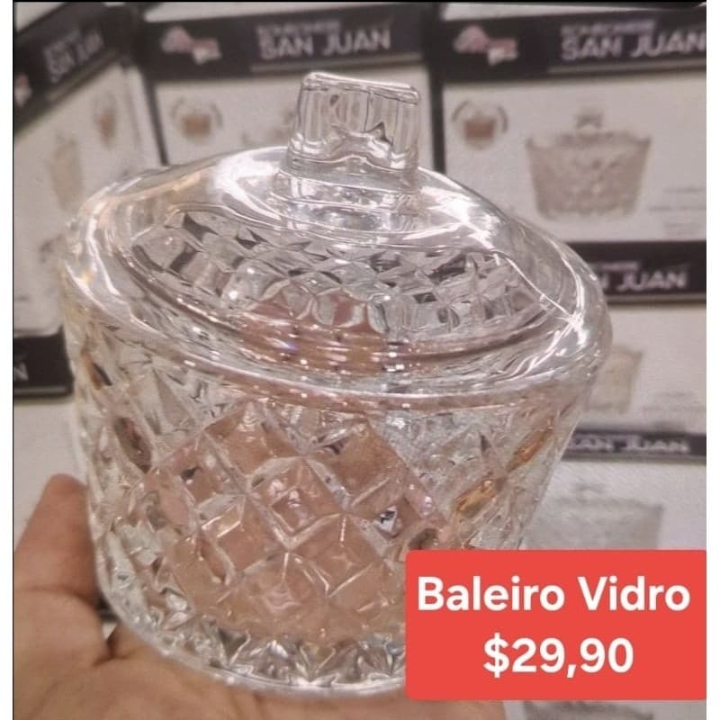 Promoção Baleiro vidro resistente lindo demais 270ml
