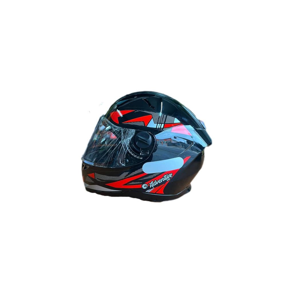 Capacete Infantil Ebf Tamanho 54 Preto e Vermelho Brilhante