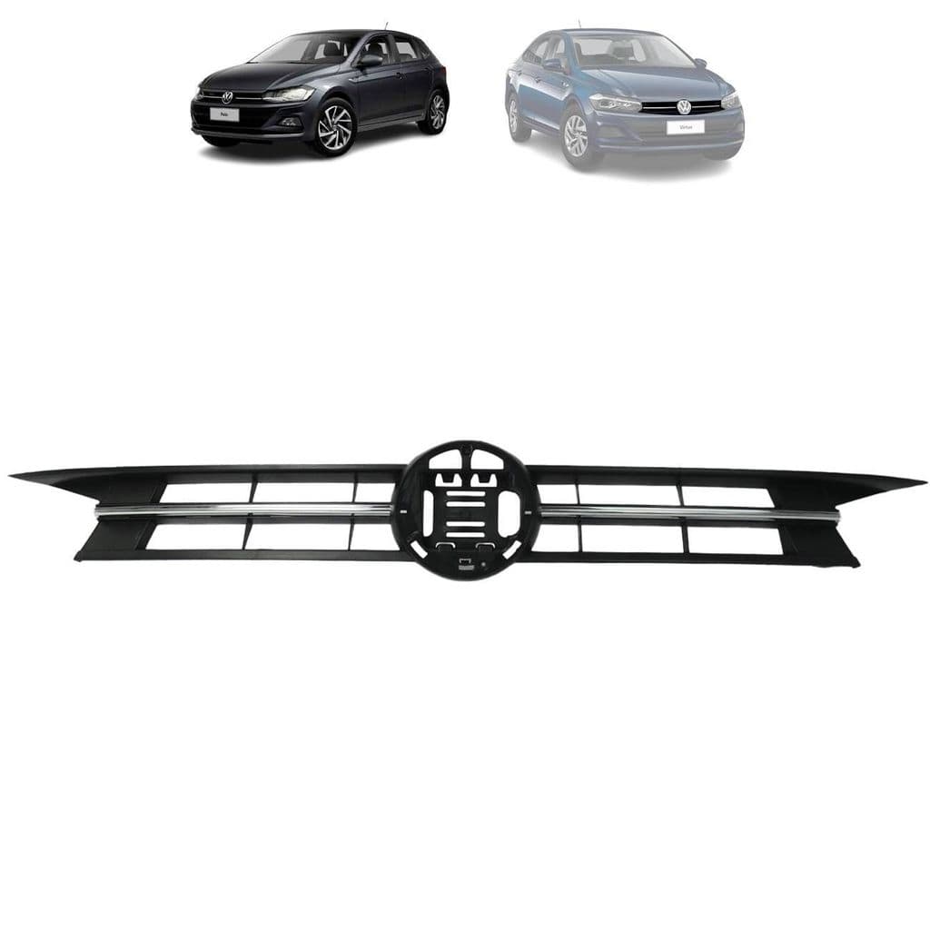 GRADE DIANTEIRA VOLKSWAGEN POLO 2018 A 2022 VIRTUS (COM MOLDURA CROMADA)