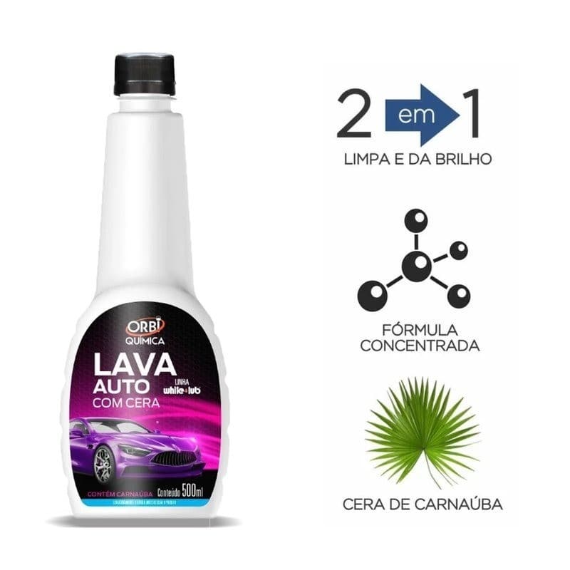 Lava Auto com Cera de Carnauba - Orbi Quimica