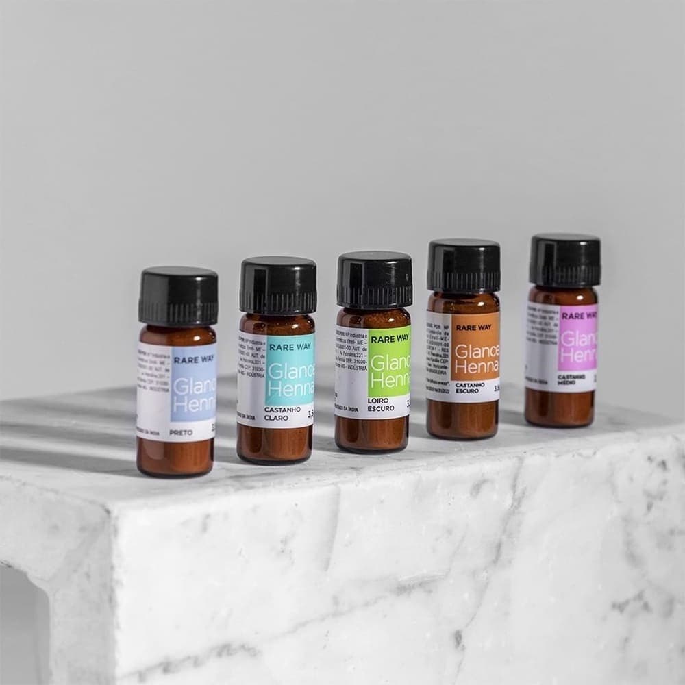 Henna para Sobrancelha com Fixador Kit Profissional 3,5g + 20ml Longa Duração Natural
