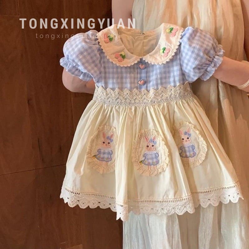 Menina vestido de princesa verão novo estilo menina bebê moda doce vestido estilo férias na moda MSM5