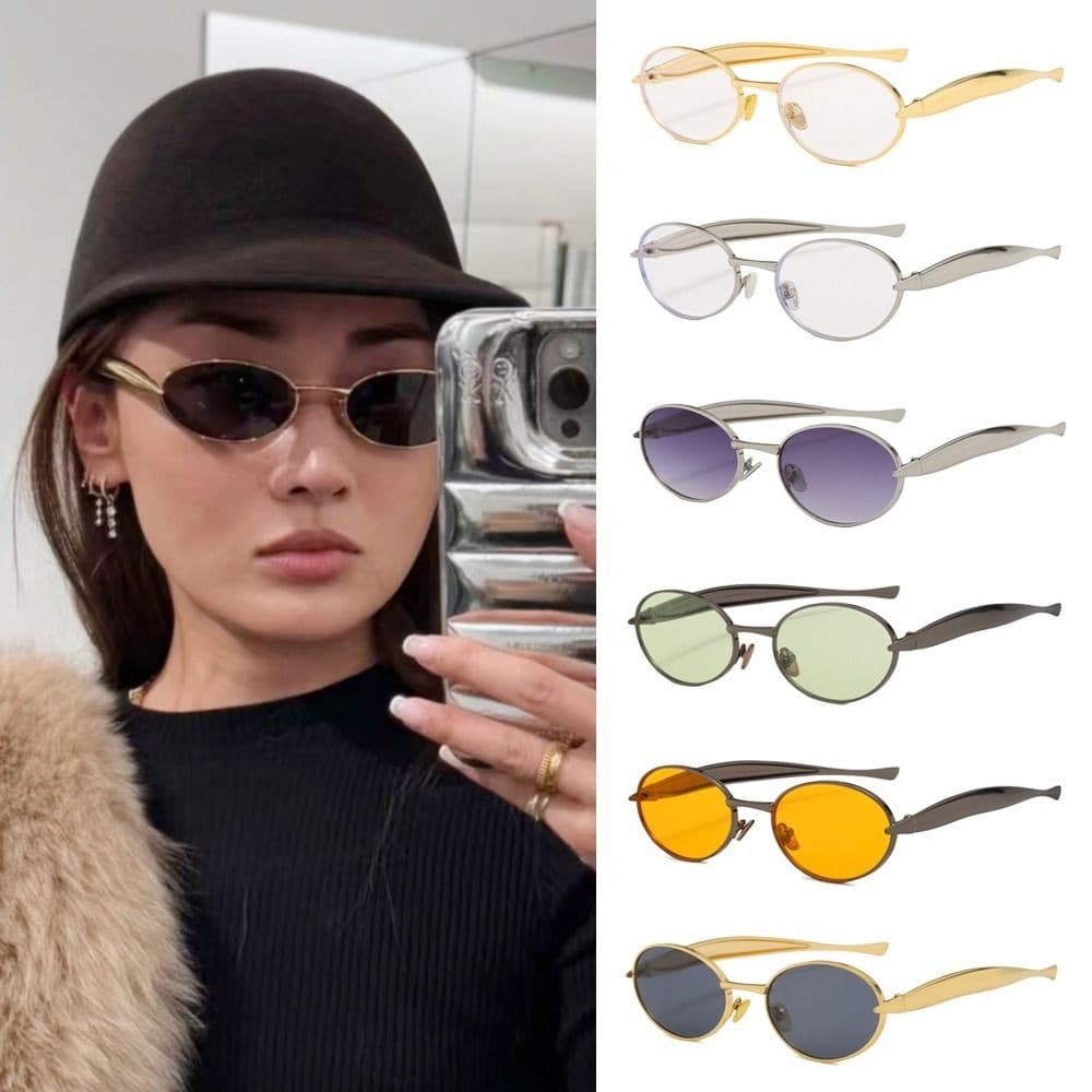 Óculos De Sol Femininos SHGIRLRL , Metal Preto Com Proteção UV400 , Retrô Casual Para Mulheres Dirigindo