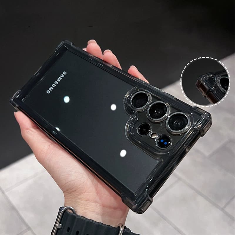 Luxo Claro À Prova De Choque Caso Para Samsung Galaxy S24 S23 S22 FE Plus S25 Ultra A34 A54 A15 A25 A35 A55 A16 5G Capa
