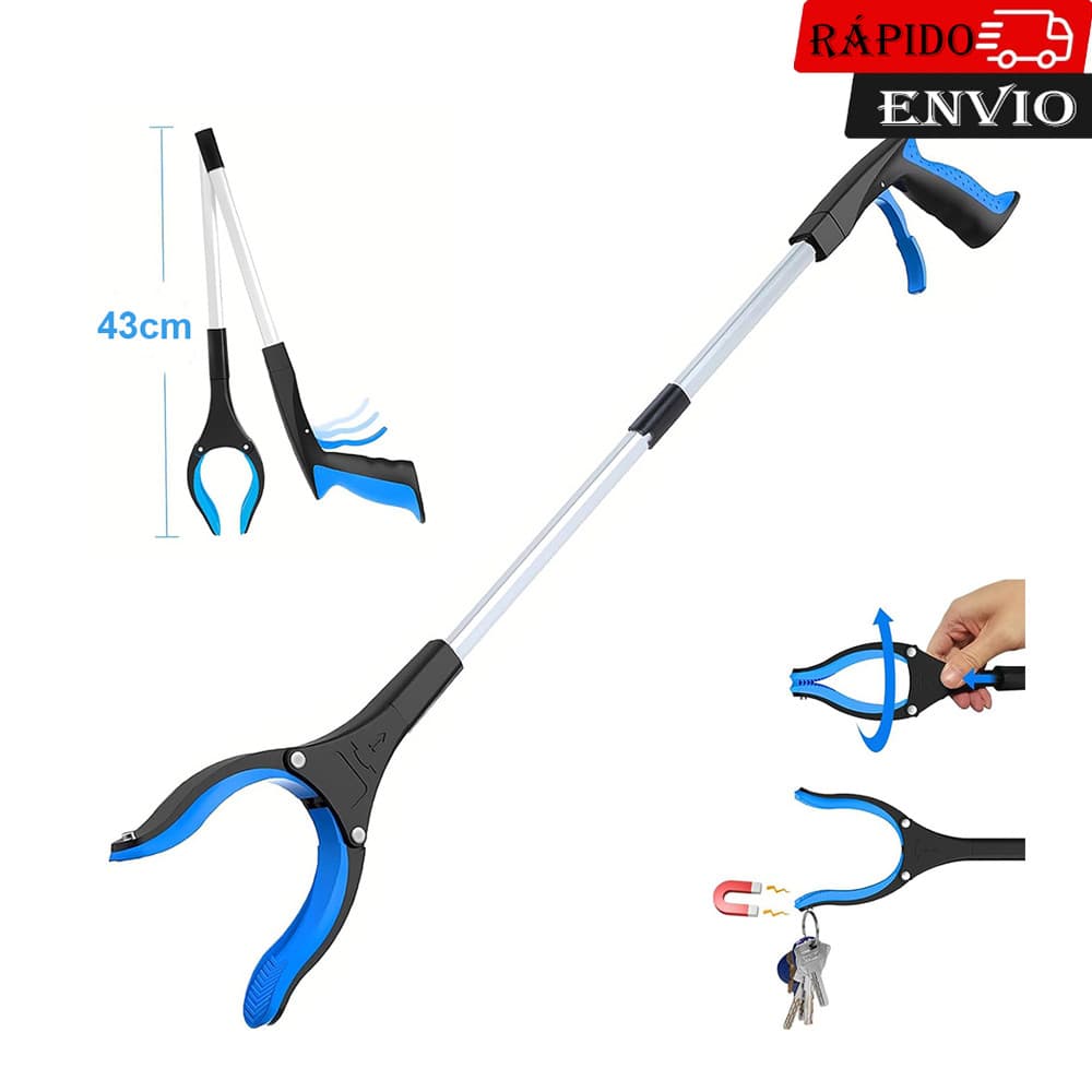 Ferramentas de coleta Reacher com pontas magnéticas de preensão de braço de garra longo e largo de leve durável Extensor